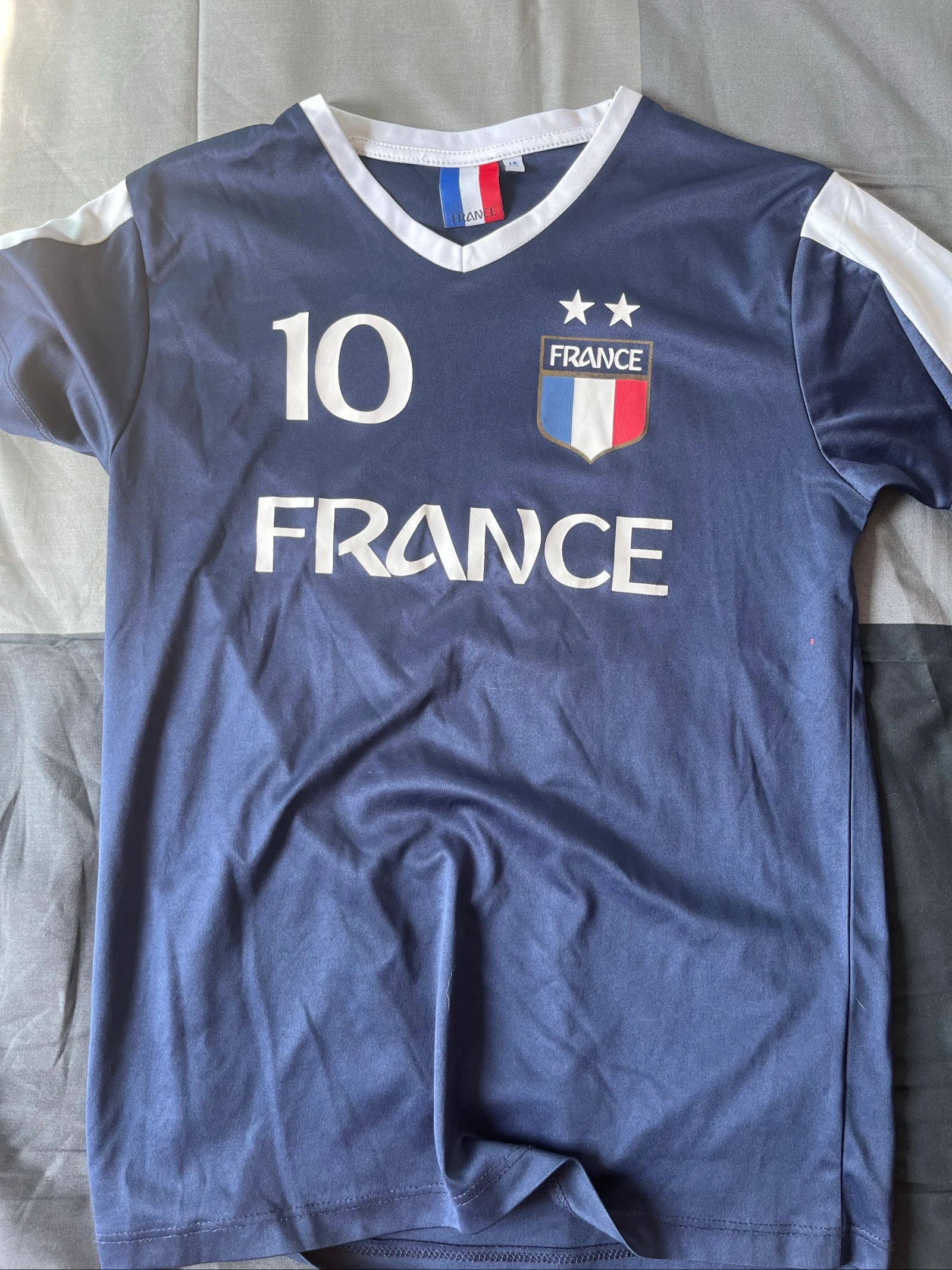 Camiseta Deportiva de Francia - Talla 14 años -